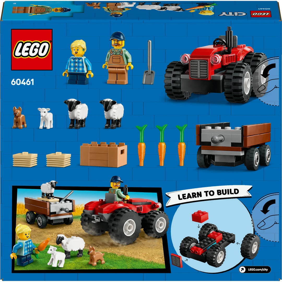 LEGO city rode tractor met aanhanger en schapen