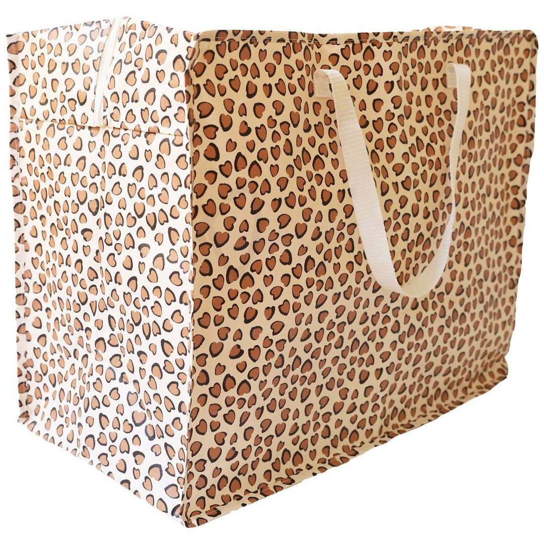34398 | le petit souk jumbo opbergtas - luipaard | 1