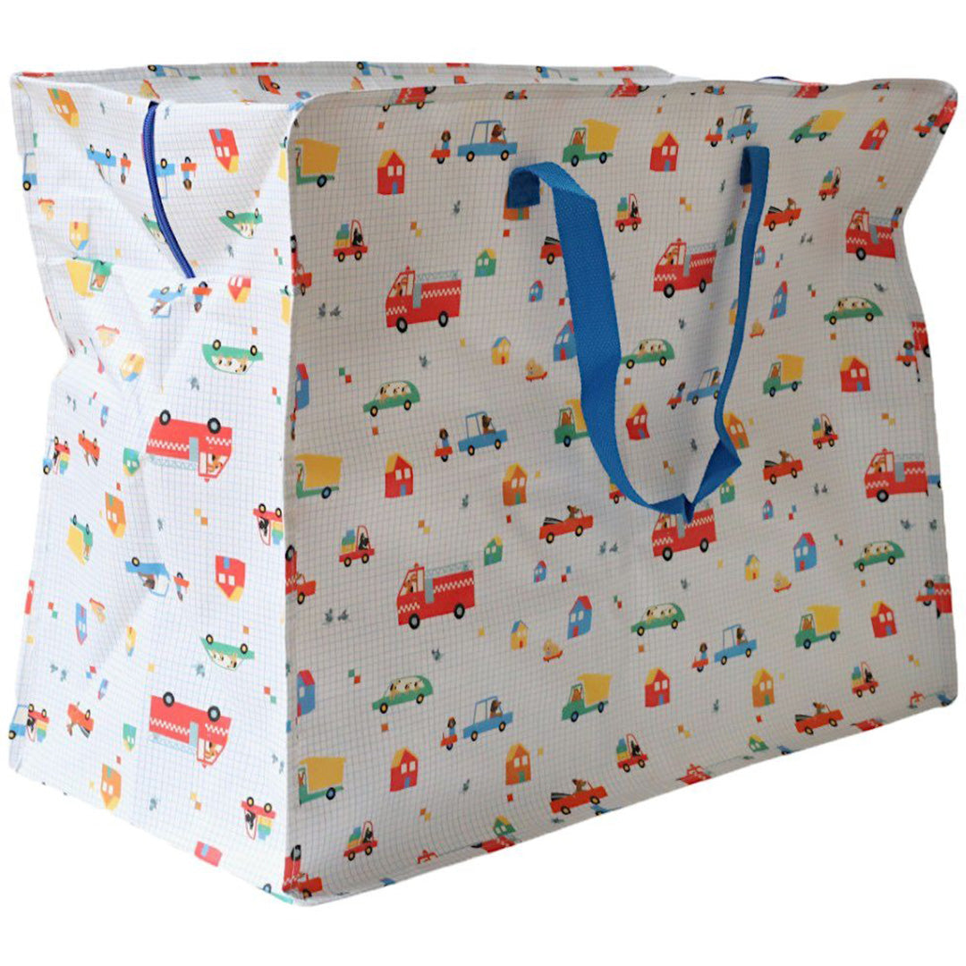 36796 | le petit souk jumbo opbergtas - voertuigen en honden | 1