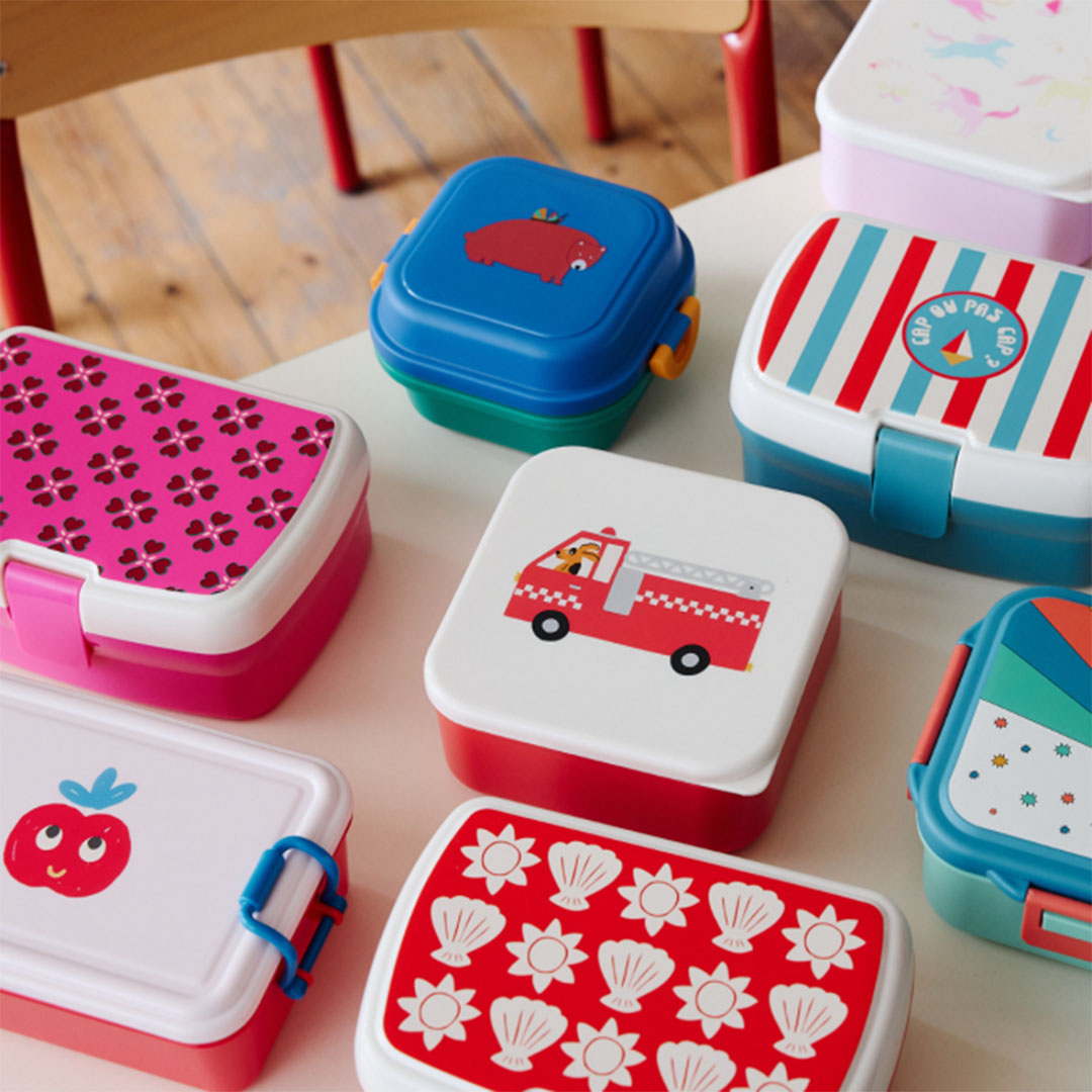 36868 | le petit souk lunchbox set - voertuigen en honden - 2st | 2