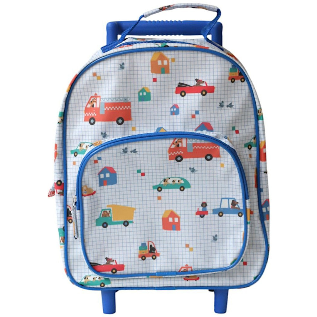 36939 | le petit souk schooltas met wieltjes - voertuigen en auto's | 1