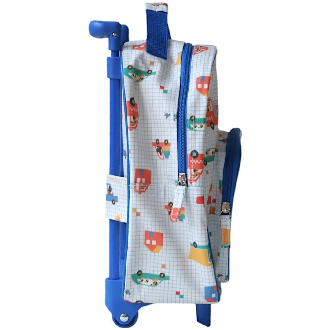 36939 | le petit souk schooltas met wieltjes - voertuigen en auto's | 3