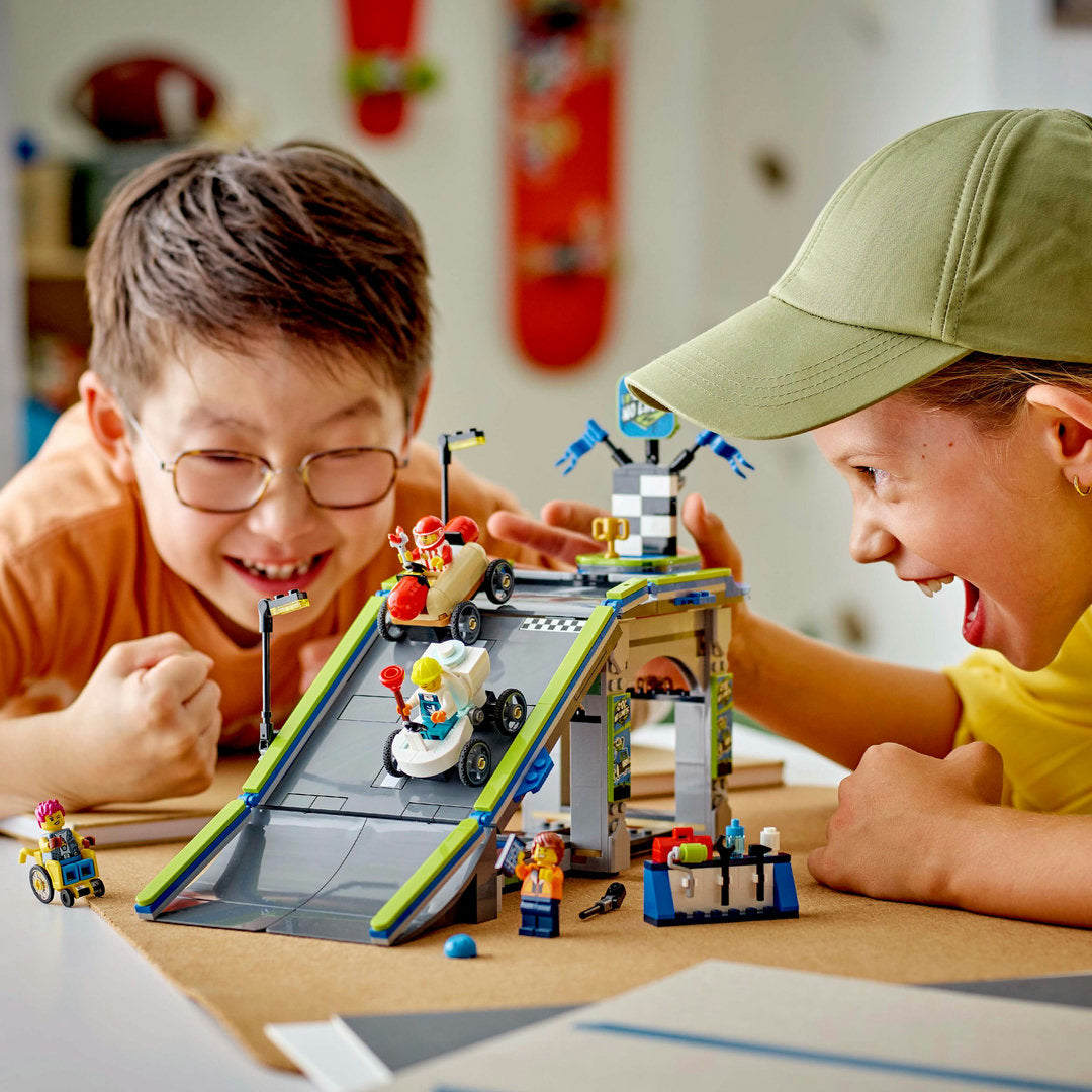 LEGO city snelle schans voor raceauto's zeepkistenset