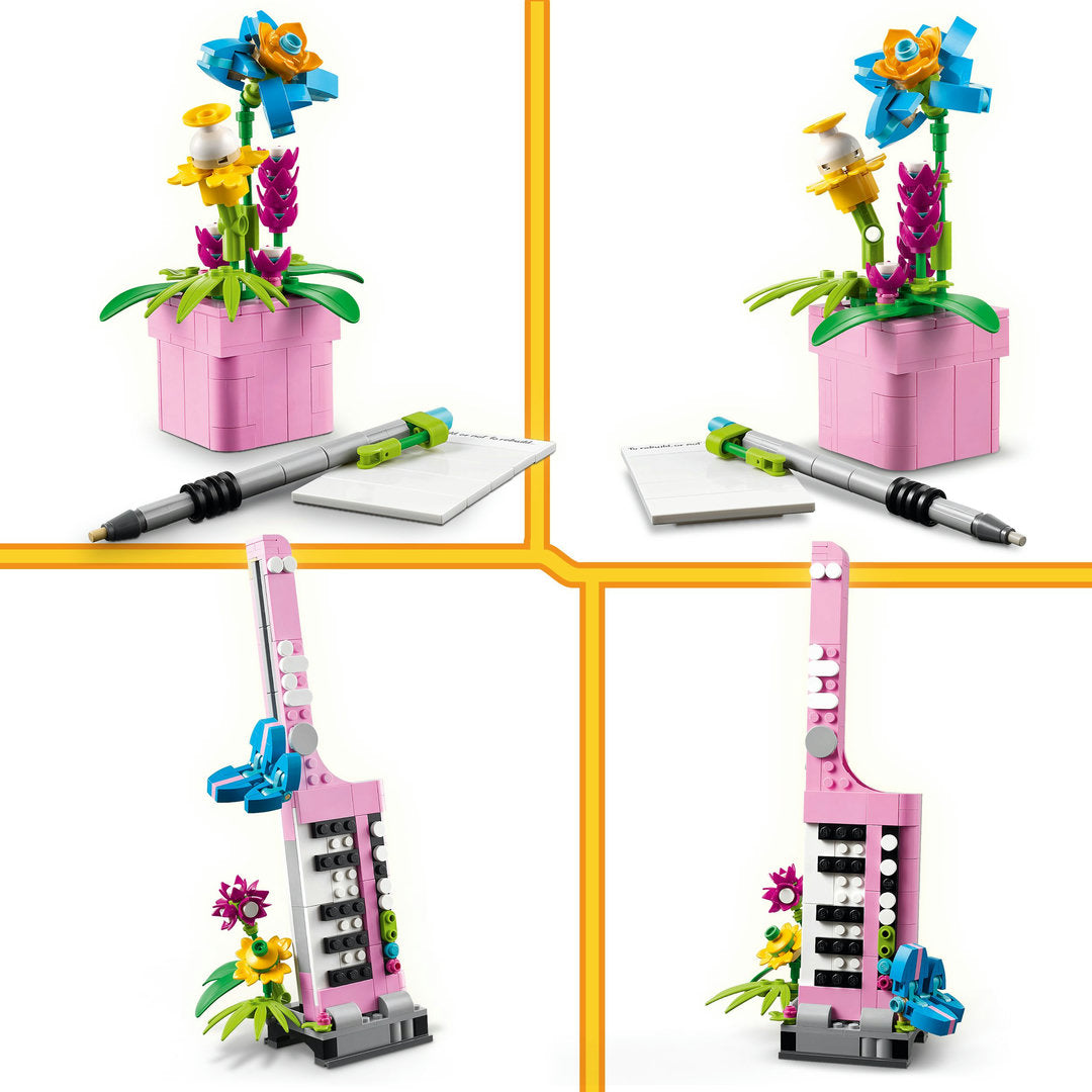 LEGO creator 3-in-1 typemachine met bloemen speelset