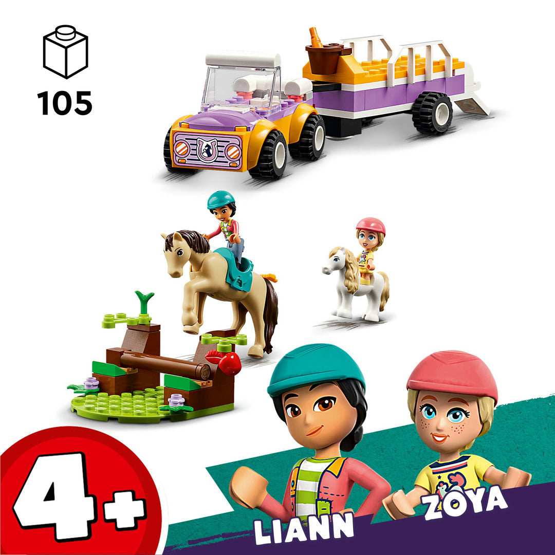 LEGO friends paard en pony aanhangwagen