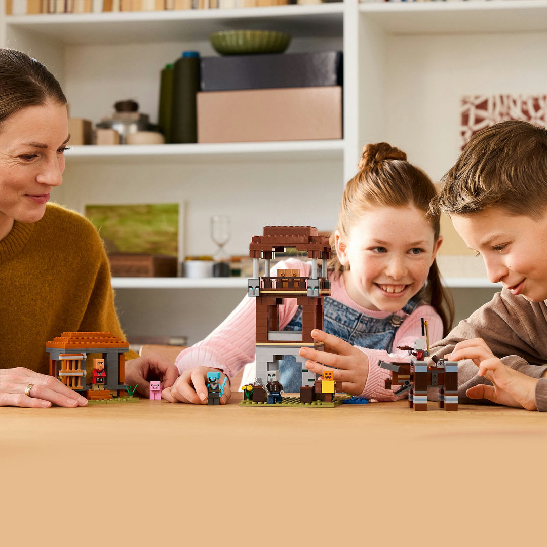 LEGO minecraft de plunderaar buitenpost en verwoester
