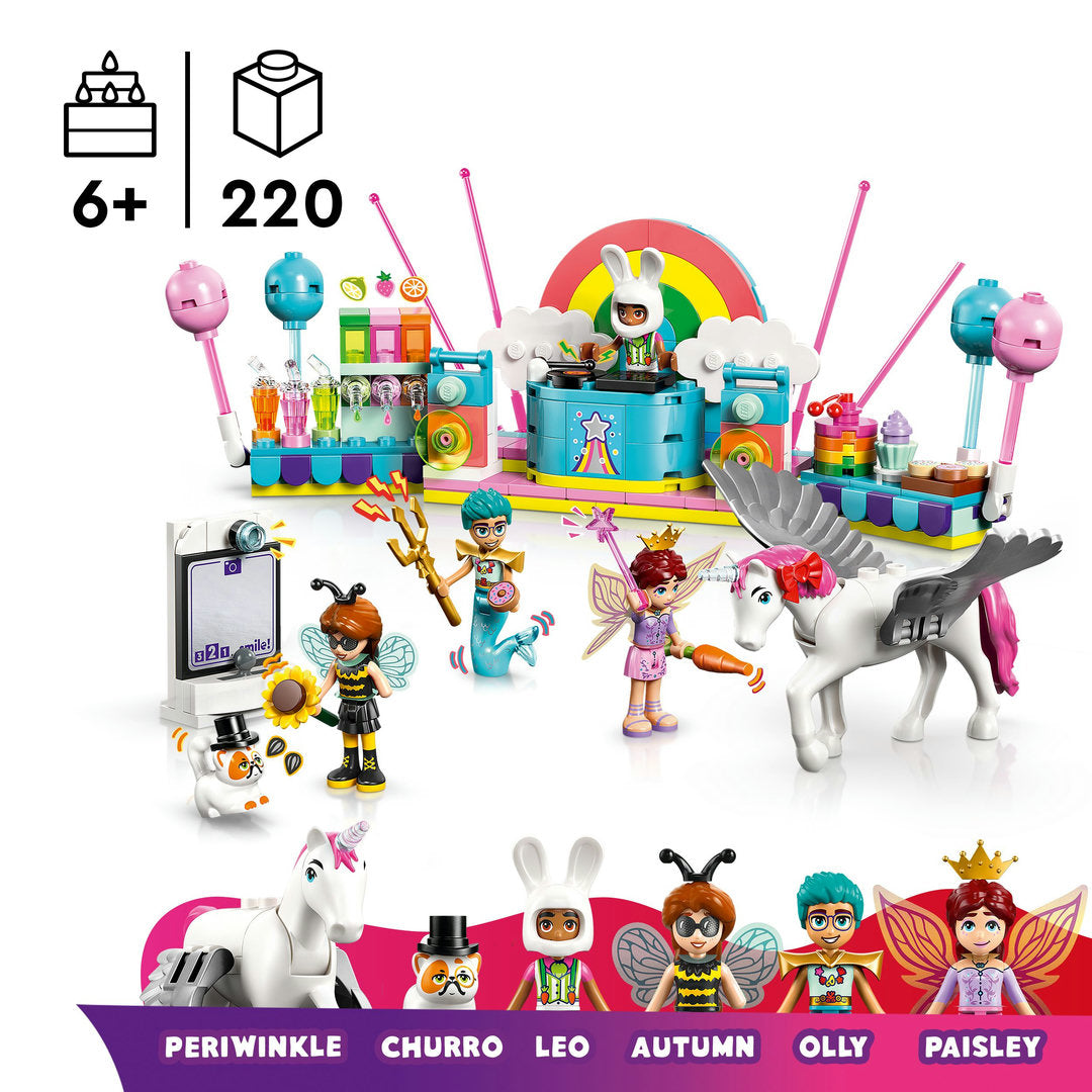LEGO friends verkleedfeestje met eenhoorn en fee