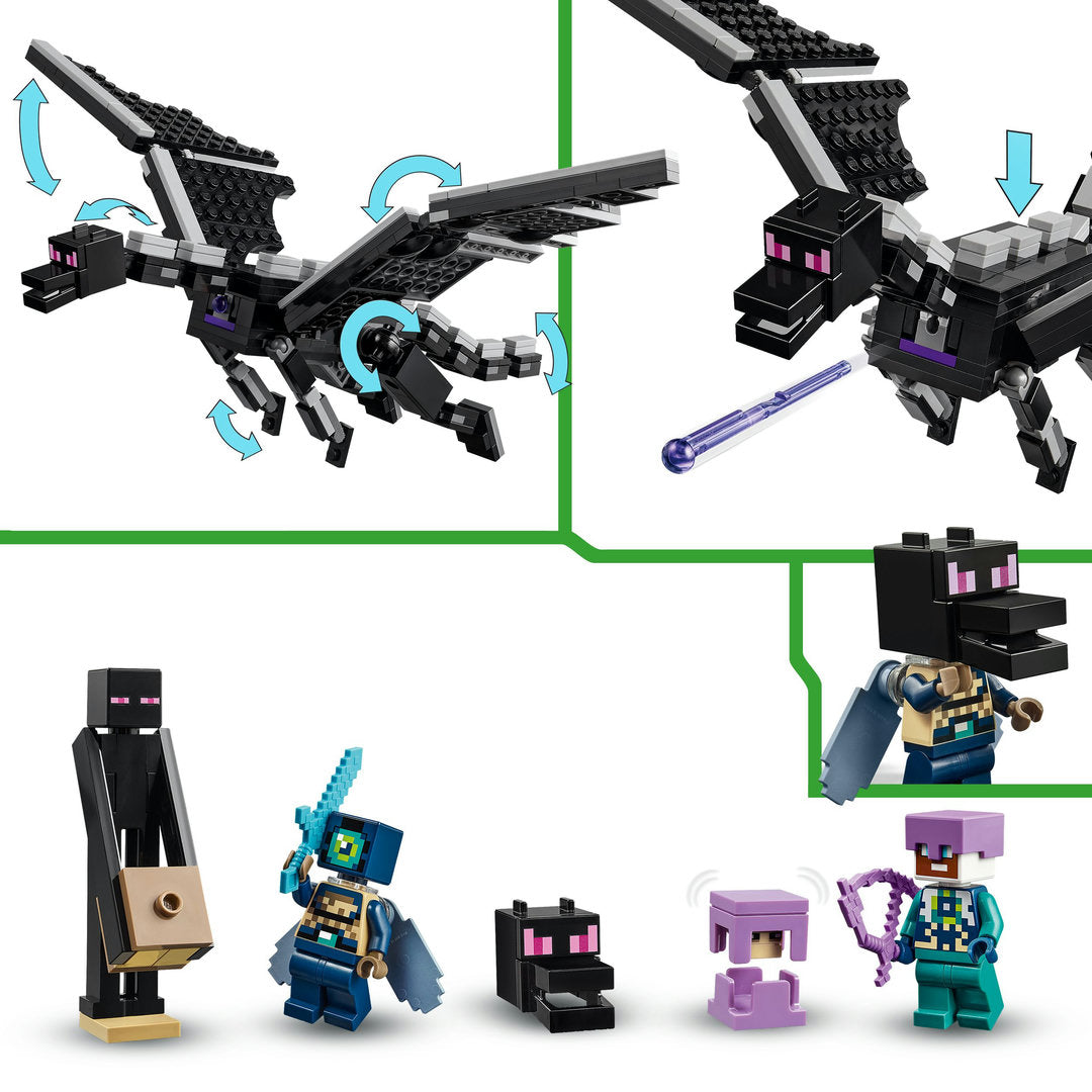 LEGO minecraft de enderdraak en het end-schip