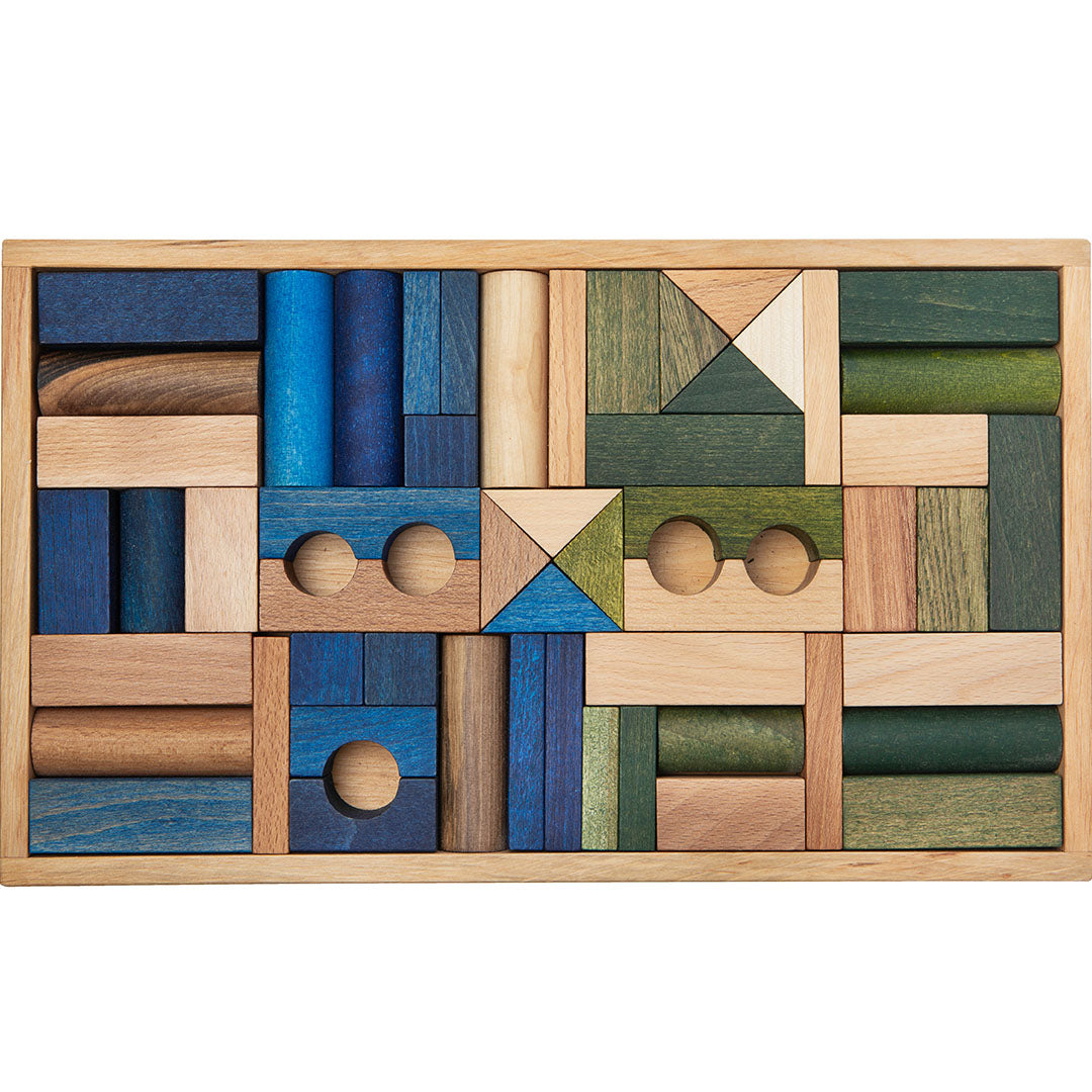 wooden story stapelblokken - koel - 54st | WS143A43 | 