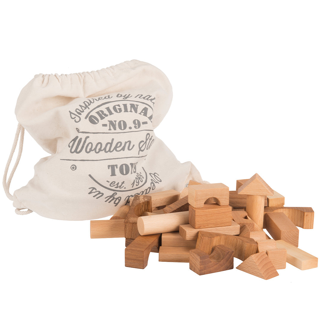 wooden story stapelblokken - naturel - 100 st | WS13 | 
