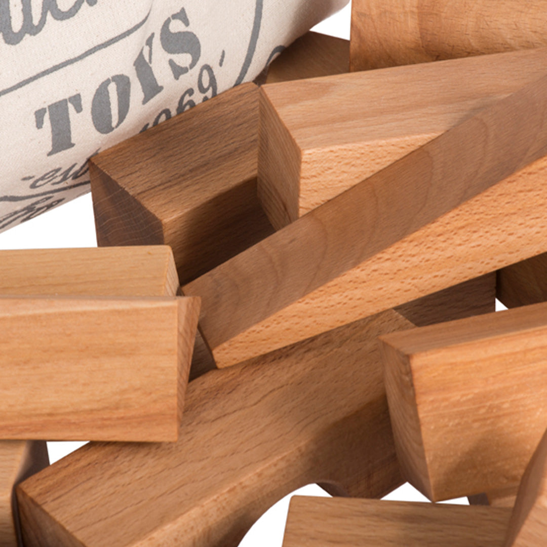 wooden story stapelblokken XL - naturel - 50 st | 2
