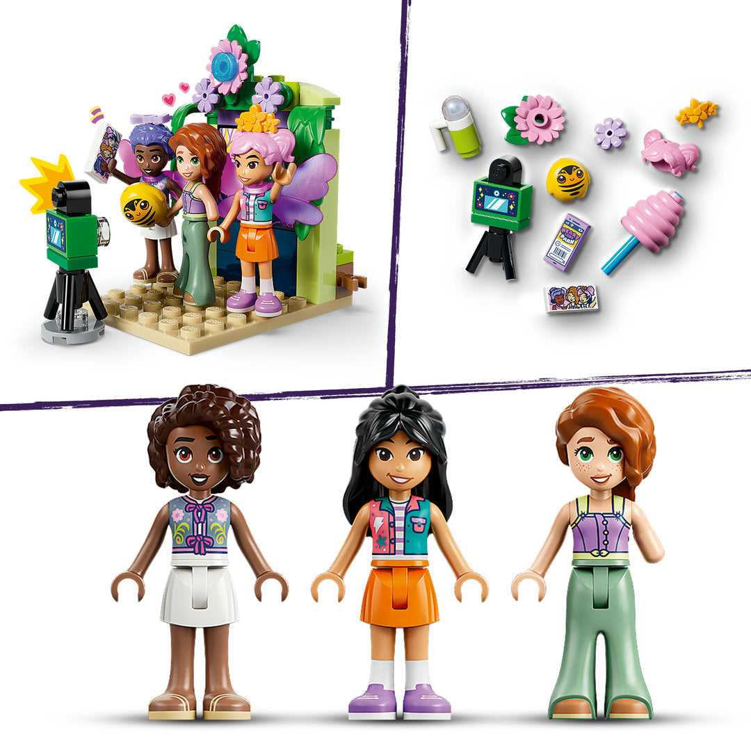 lego friends draaiende theekopjesattractie met bloementhema | 42702 | 3