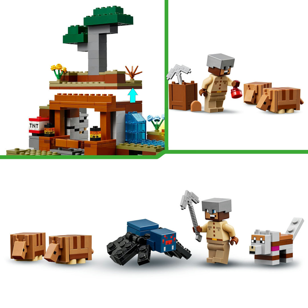 LEGO minecraft de gordeldieren bij de mijn