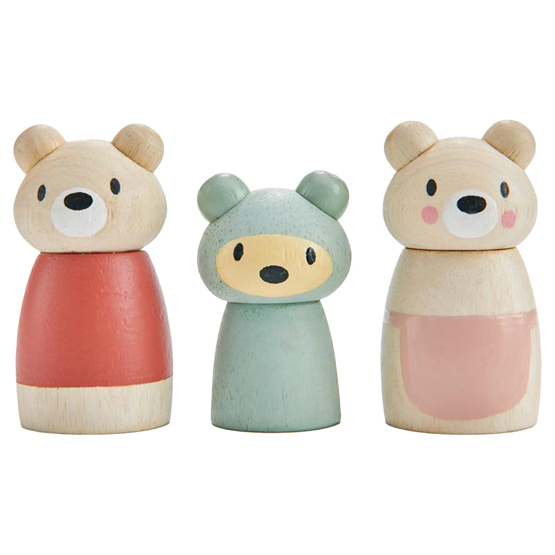 tender leaf toys poppenhuispoppen familie beer - 3st | 4608384 | 