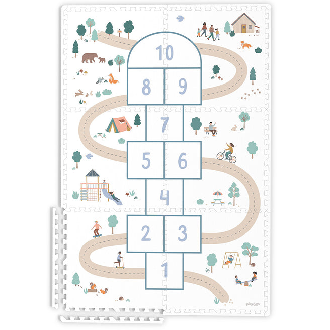 4895250601574 | play&go 3-in-1 foam speelmat tiloo - hopscotch - 120x180 cm | 1