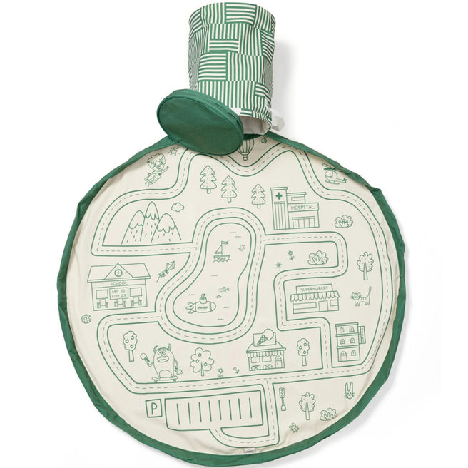4895250601604 | play&go opbergmand en speelkleed soo - road | 1