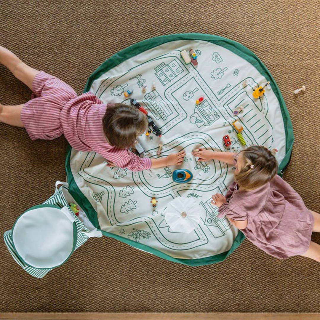 4895250601604 | play&go opbergmand en speelkleed soo - road | 4