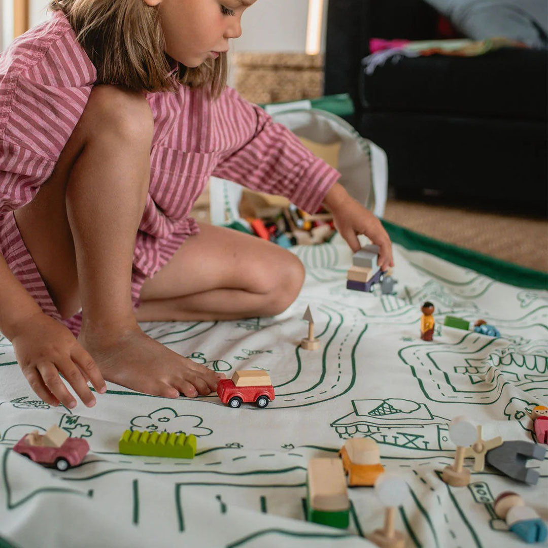 4895250601604 | play&go opbergmand en speelkleed soo - road | 5