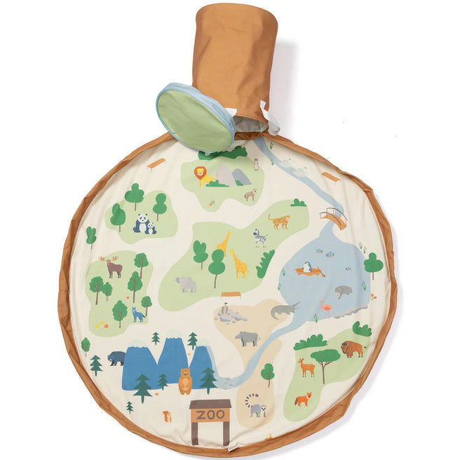 4895250601628 | play&go opbergmand en speelkleed soo - zoo | 1