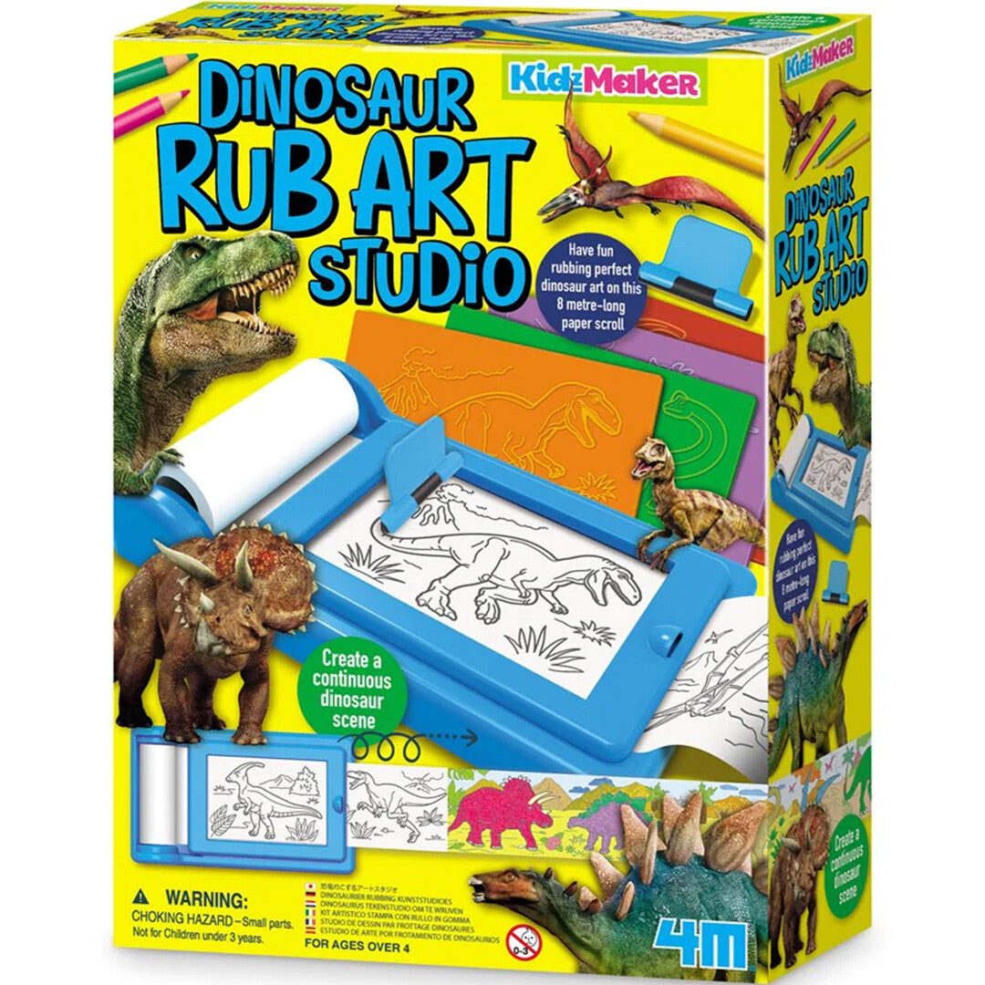 4M kidzmaker tekenset dinosaurus rub art  | 5664790 | 0