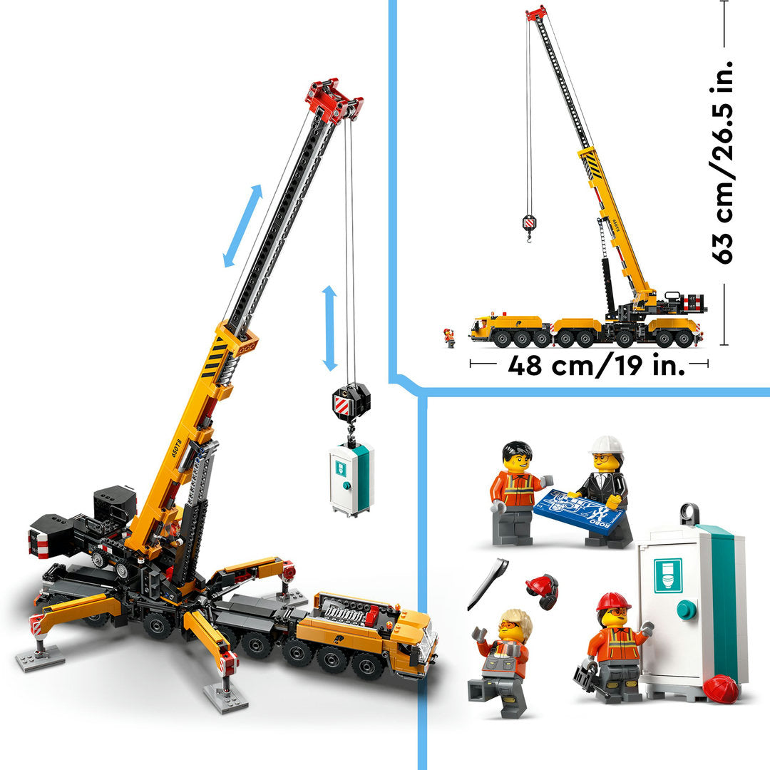 LEGO city gele mobiele bouwkraan set