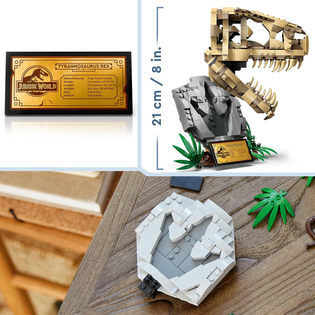 LEGO jurassic world dinosaurusfossielen t. rex schedel