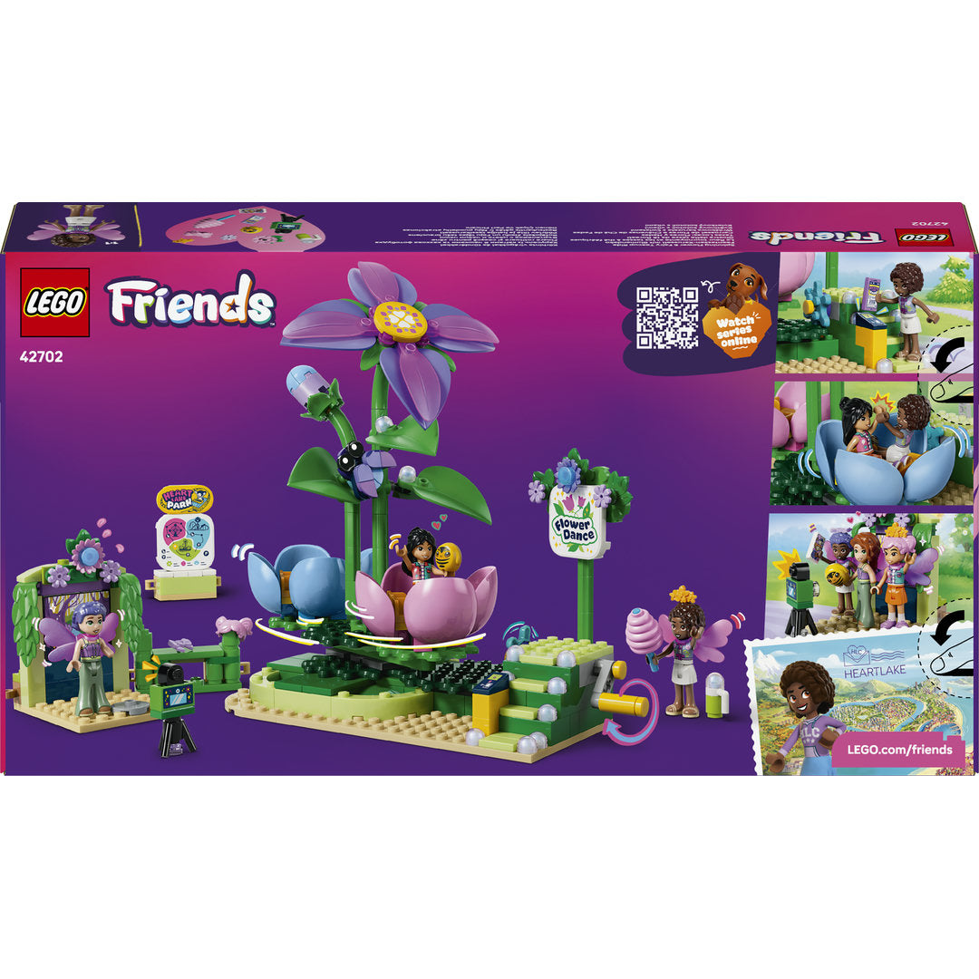 lego friends draaiende theekopjesattractie met bloementhema | 42702 | 5