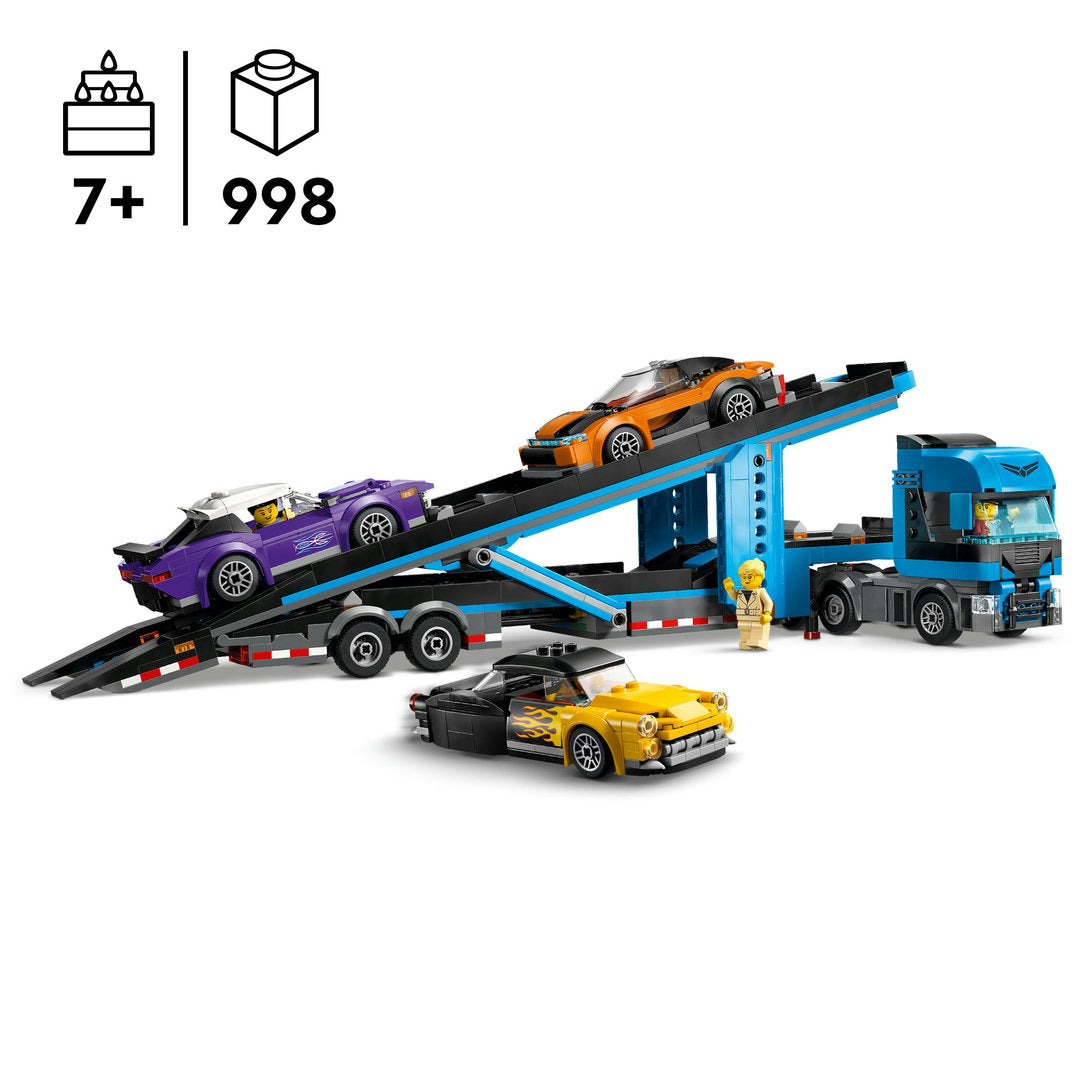 LEGO city transportvoertuig met sportauto's