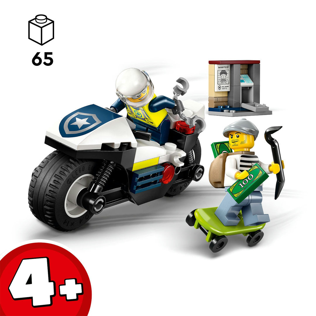LEGO city achtervolging op politiemotor