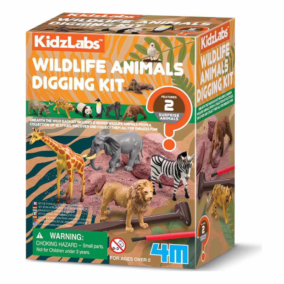 4m opgraafkit kidzlabs - wilde dieren | ilovespeelgoed