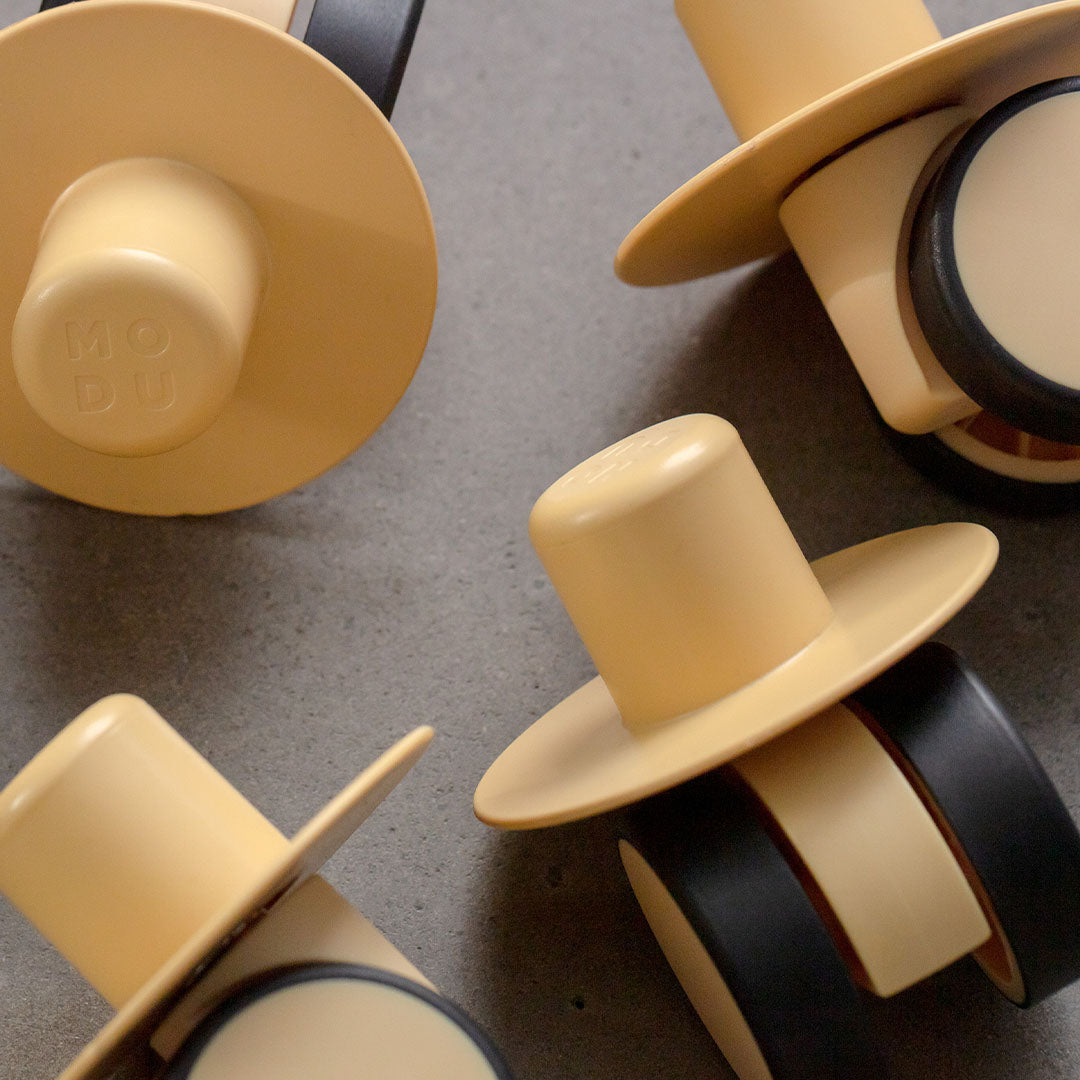 modu wielen 360° - honinggeel - 4st | M-WNP-4XS-NA-HY | 2