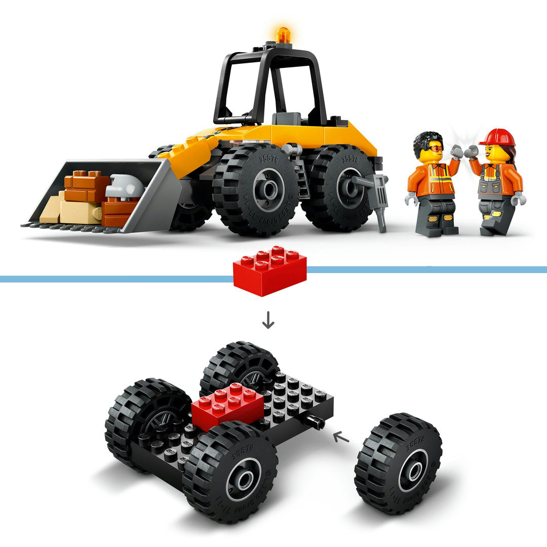 LEGO city gele wiellader bouwbare voertuigset