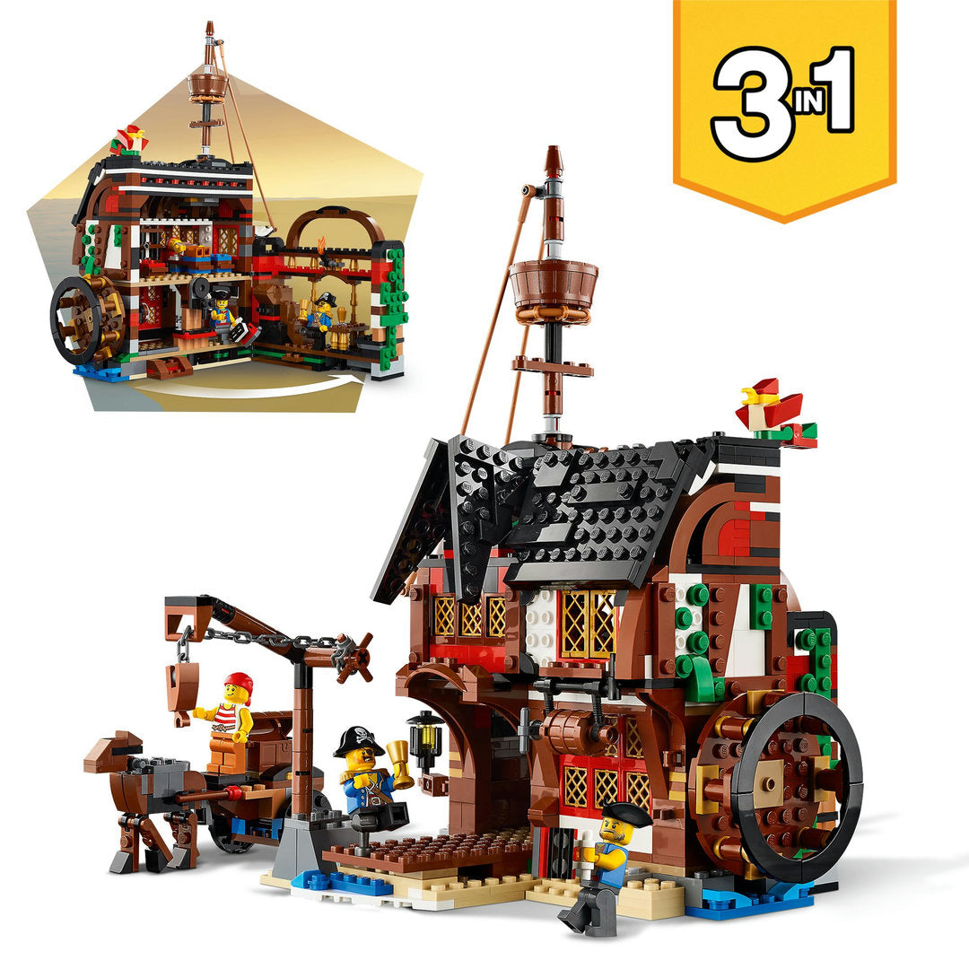 LEGO creator 3-in-1 piratenschip bouwset (1260 onderdelen)