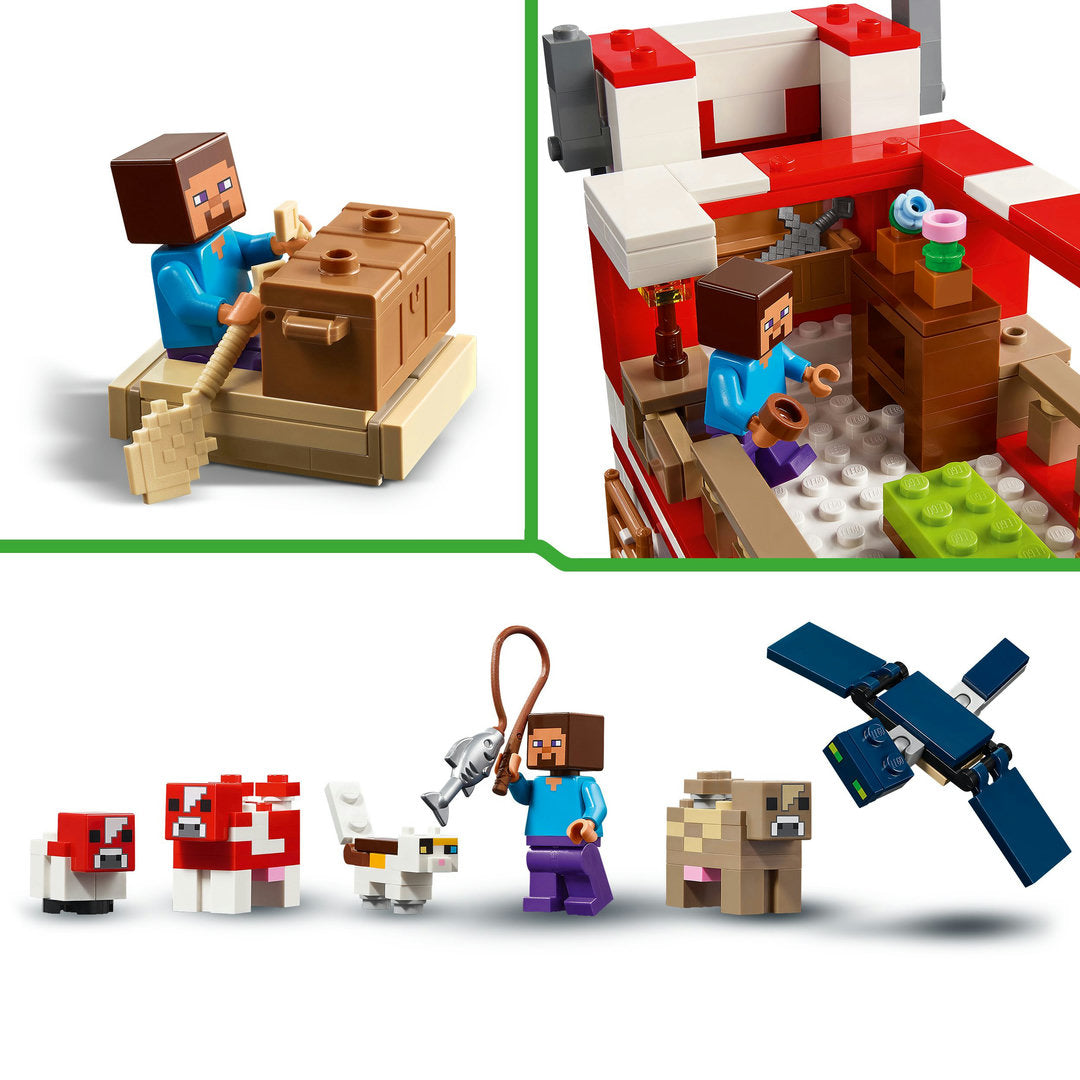 LEGO minecraft het mooshroom huis gaming