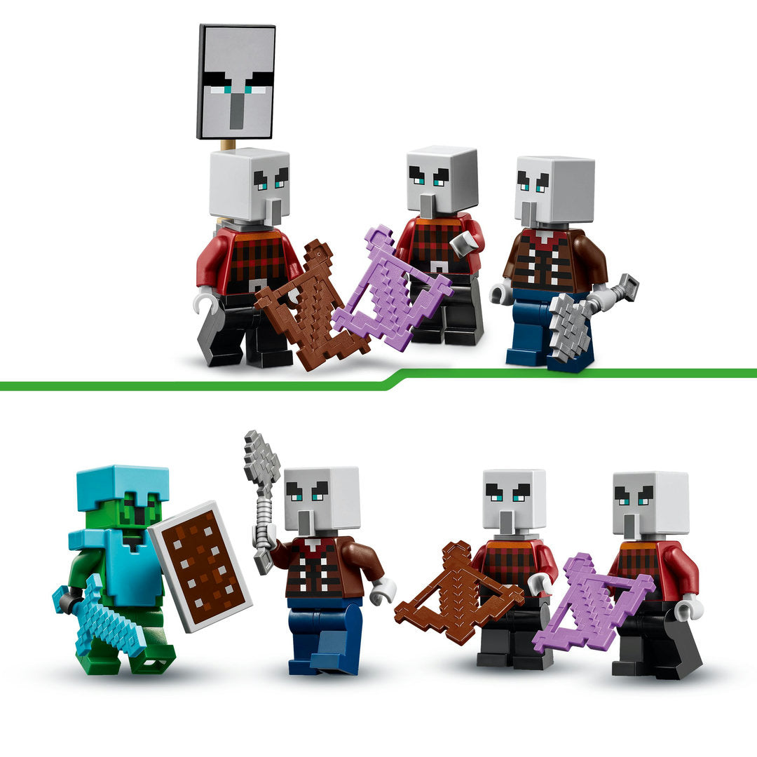 LEGO minecraft de illagers in de woestijn gamingset