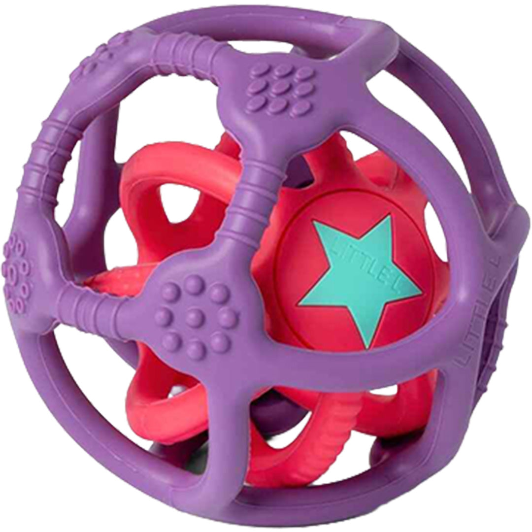 LLLL001-004 | little l sensorische ballen paars en roze - 2st | 2