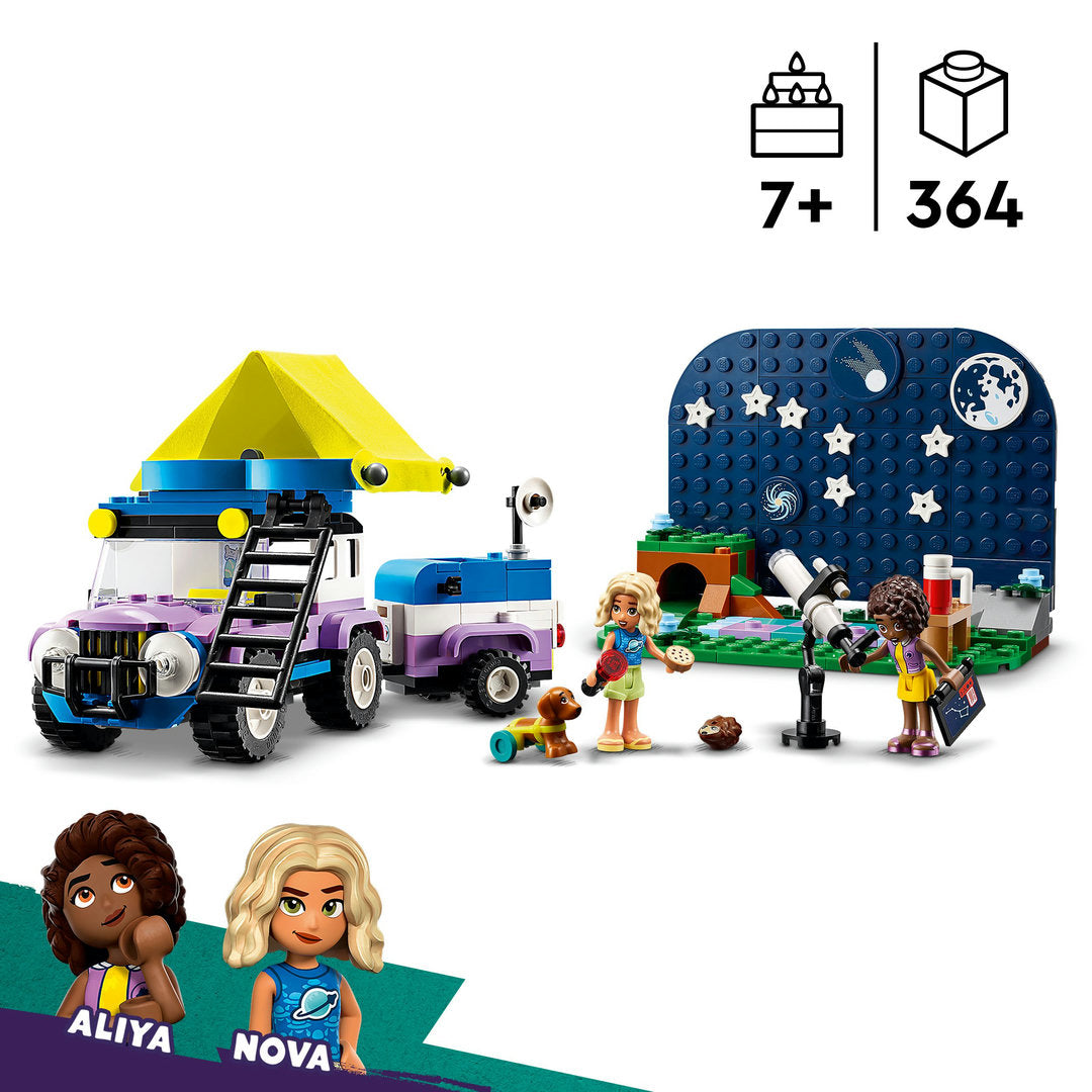 LEGO friends astronomisch kampeervoertuig