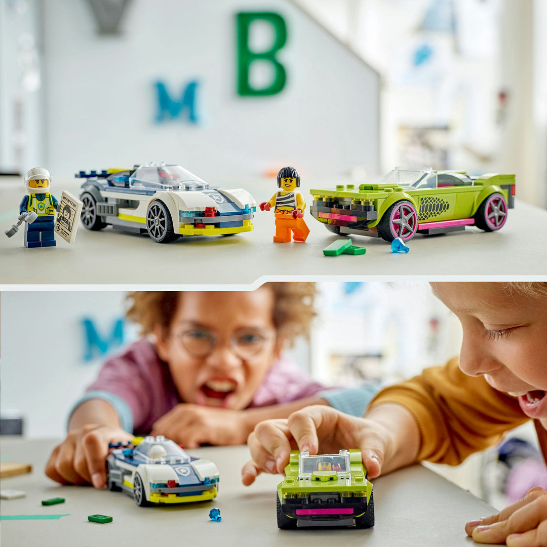 LEGO city politiewagen en snelle autoachtervolging set