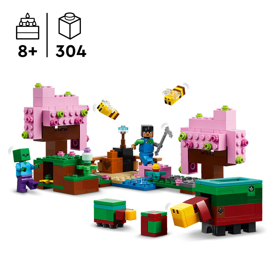 LEGO minecraft de kersenbloesemtuin
