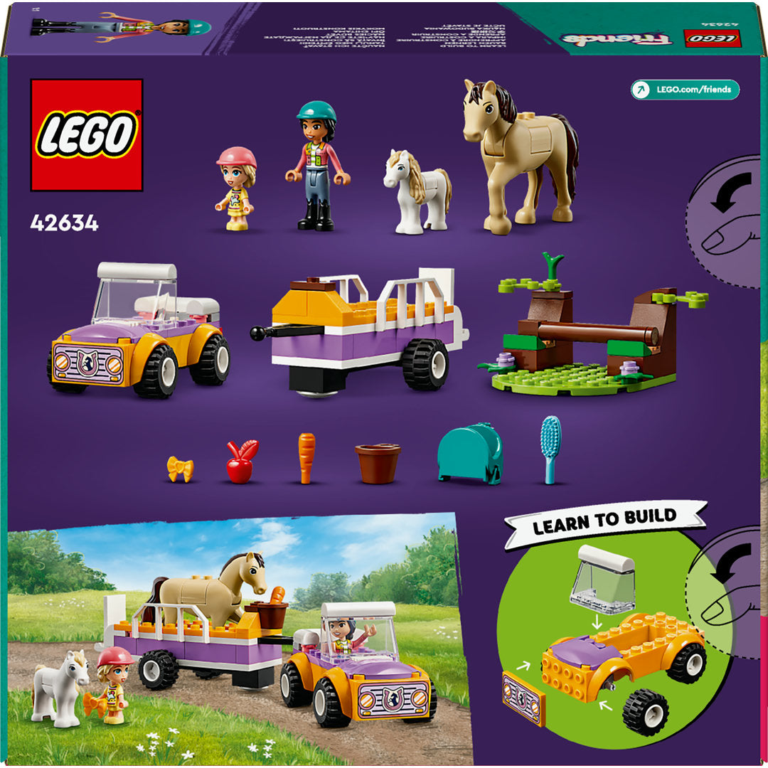 LEGO friends paard en pony aanhangwagen