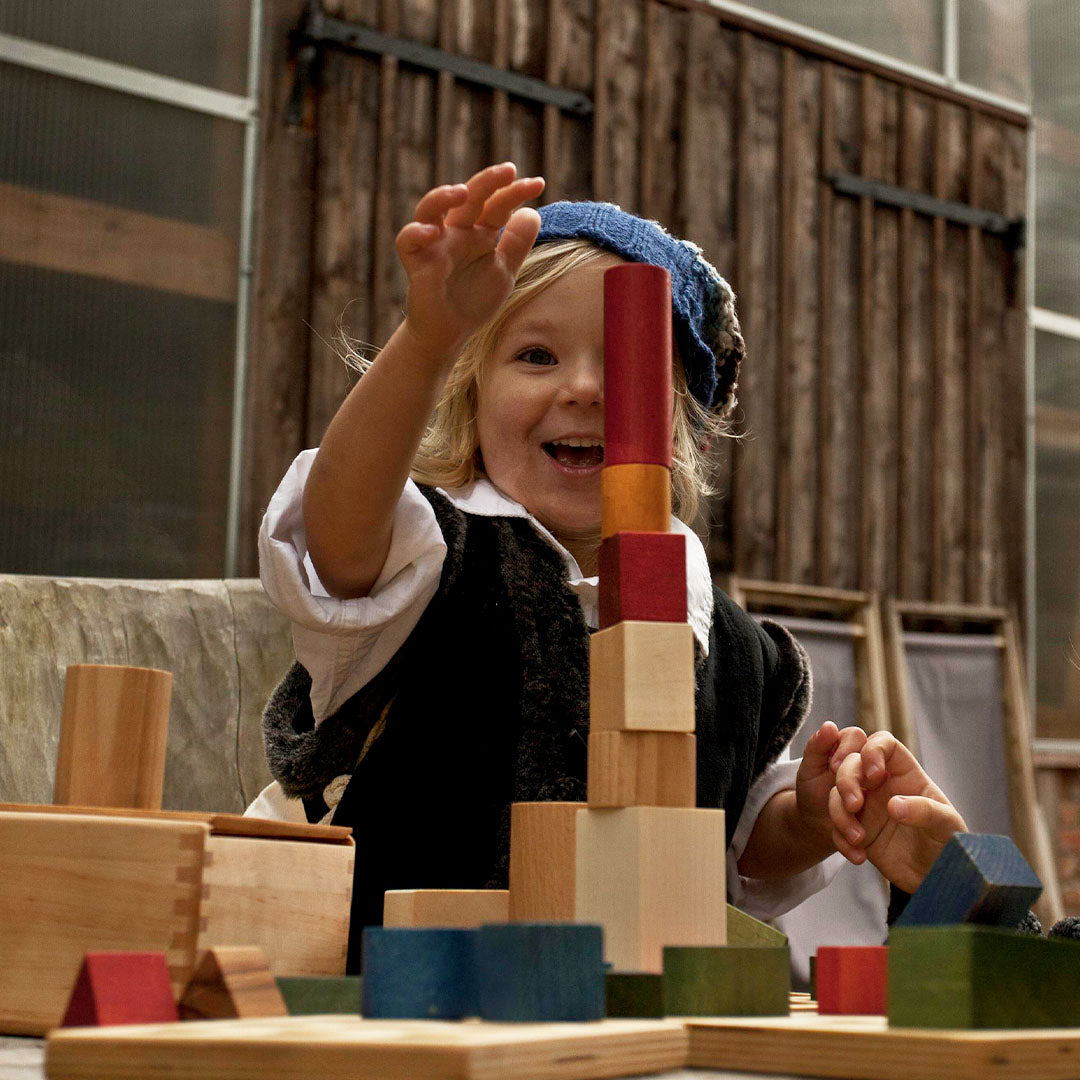 wooden story stapelblokken - regenboog - 30 st | WS02 | 2