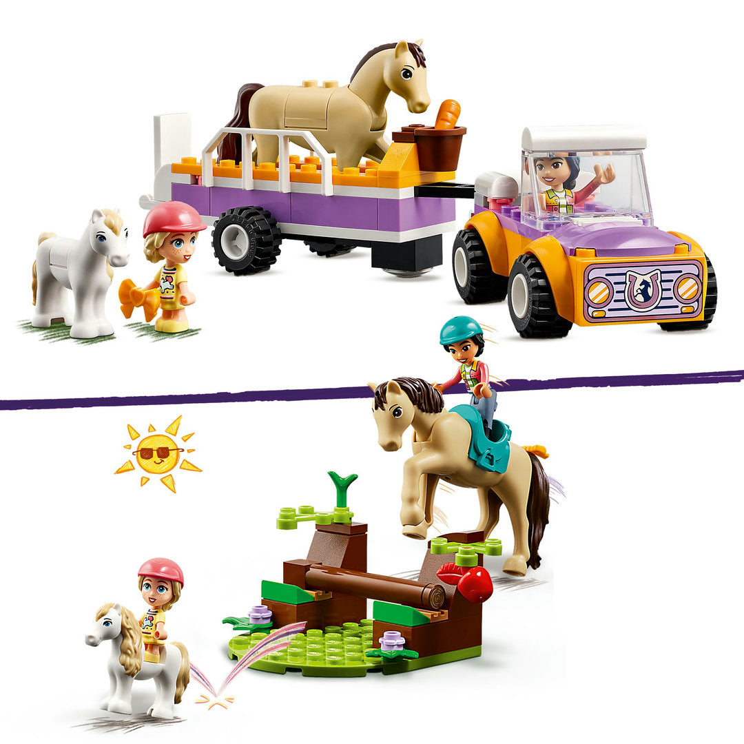 LEGO friends paard en pony aanhangwagen
