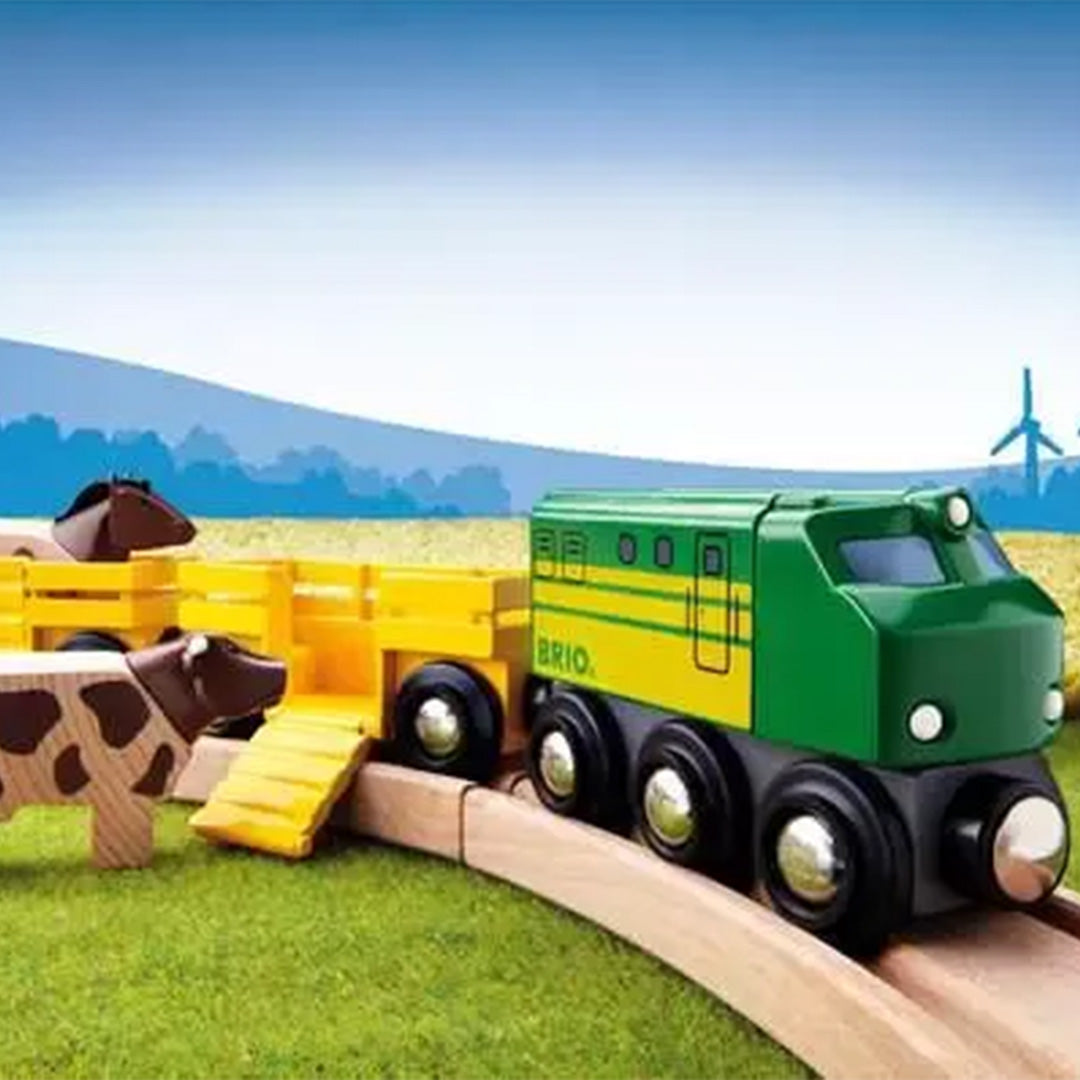 brio trein met boerderijdieren - 5-delig