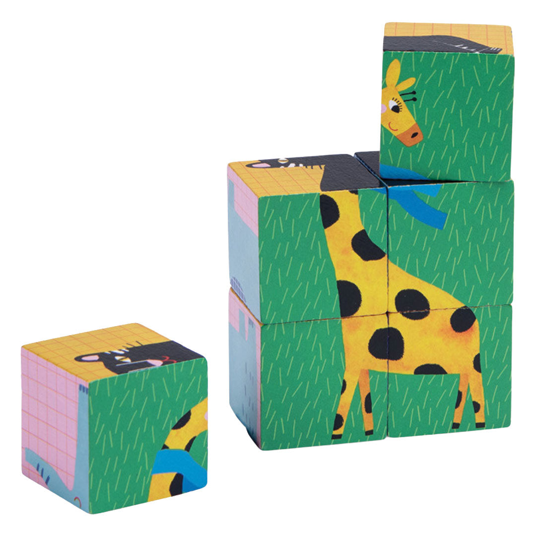 moulin roty blokkenpuzzel  les toupitis - dieren - 6st | 679105 | 5