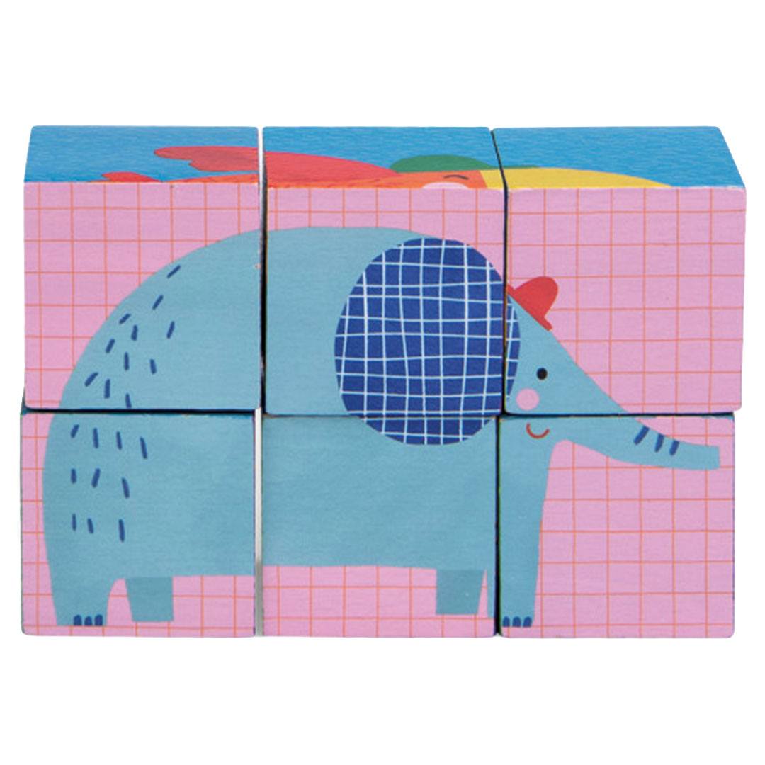 moulin roty blokkenpuzzel  les toupitis - dieren - 6st | 679105 | 3
