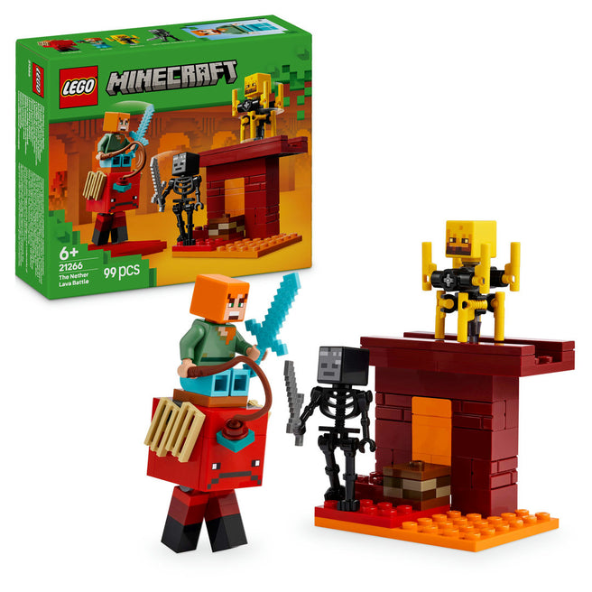 LEGO minecraft de lavastrijd in de nether