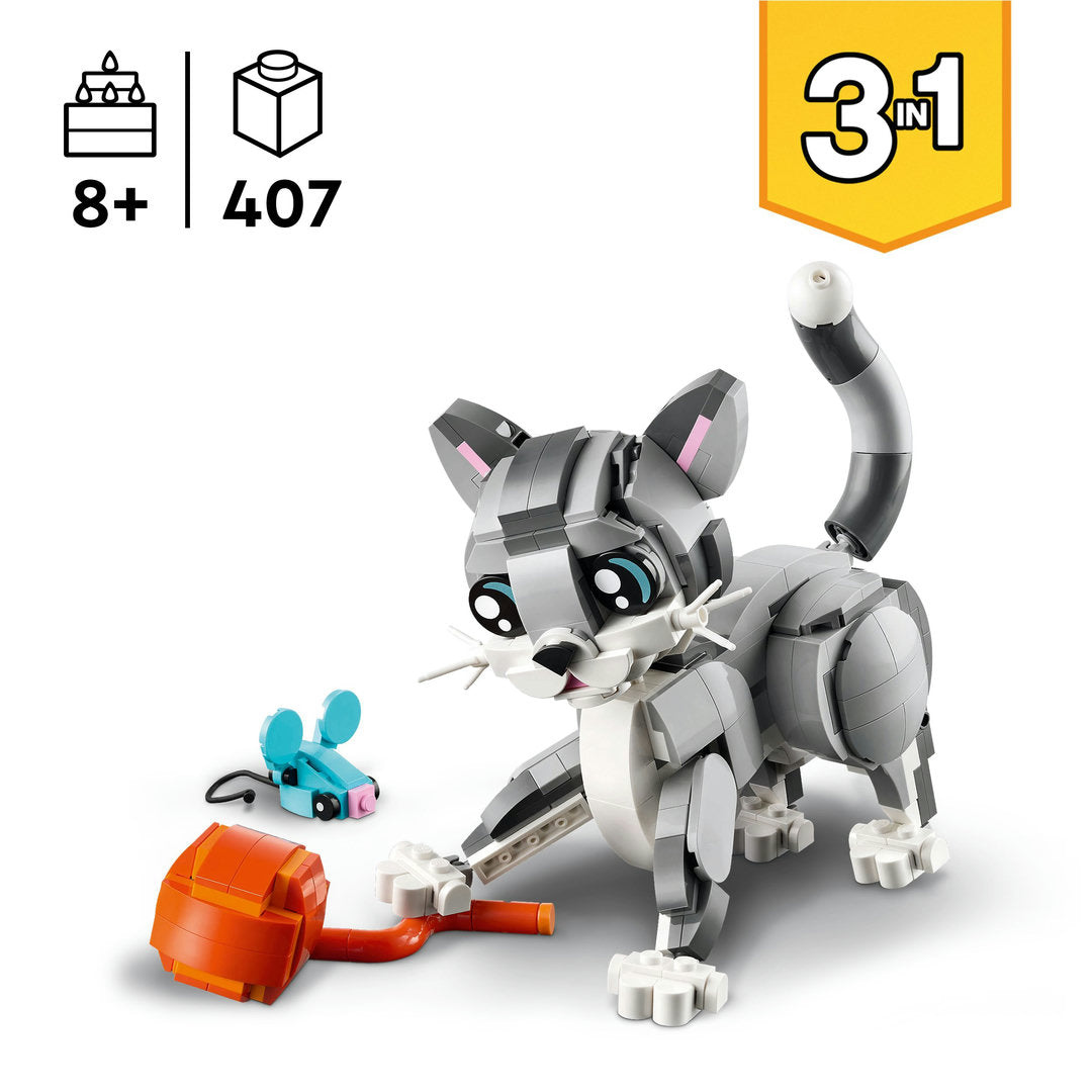 LEGO creator 3-in-1 speelse kat dierenspeelset