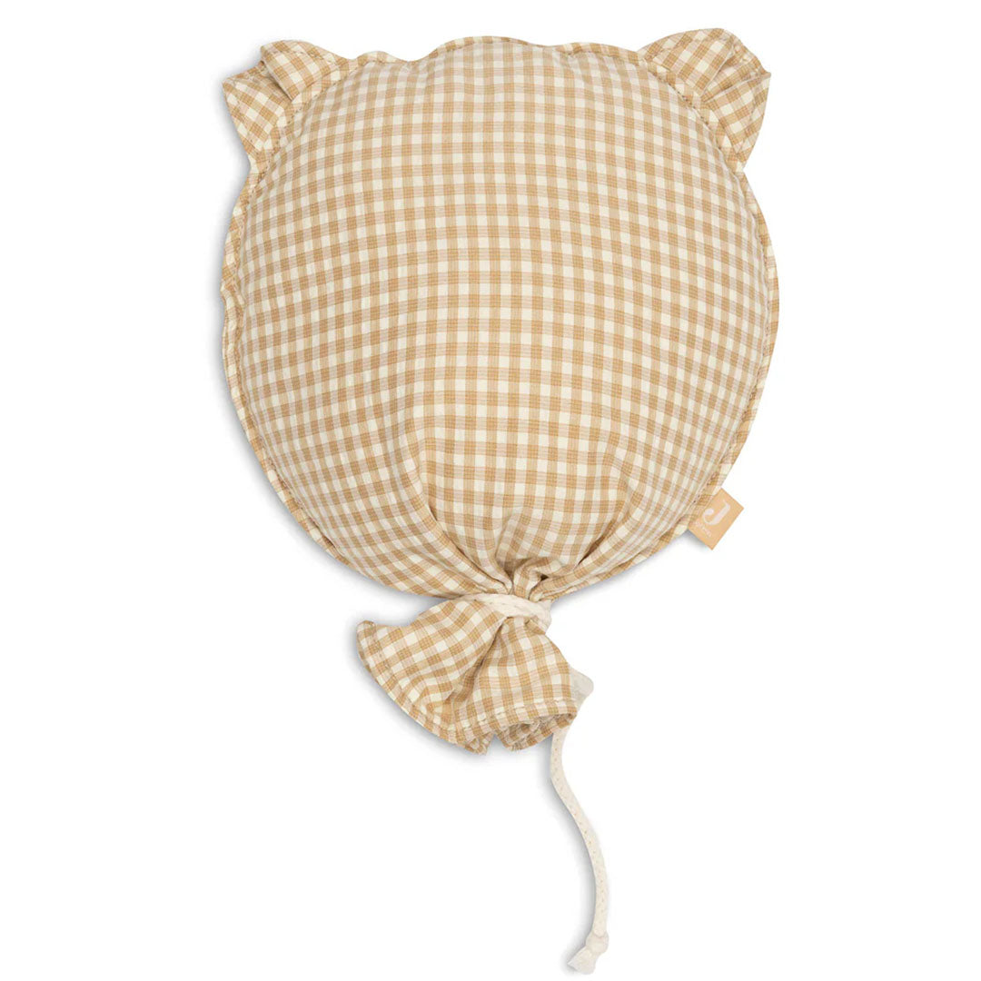 jollein ballon teddy bear - gele ruiten - 28 cm | 717-600-68194 | 1