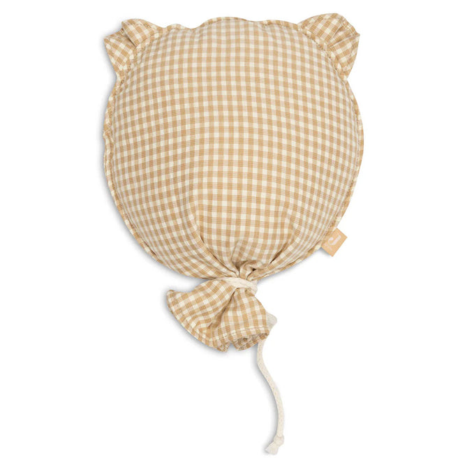jollein ballon teddy bear - gele ruiten - 28 cm | 717-600-68194 | 1