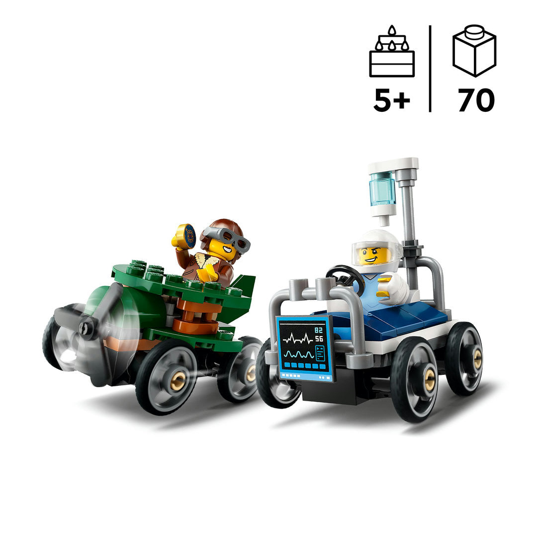 LEGO city raceautopakket vliegtuig vs. ziekenhuisbed